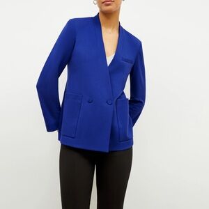MM Lefleur The Janette Blazer Butter Ponte Electric Blue Size 0